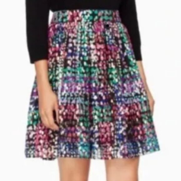 Kate Spade Make Magic Metallic Multi Dot Skirt - Picture 1 of 3